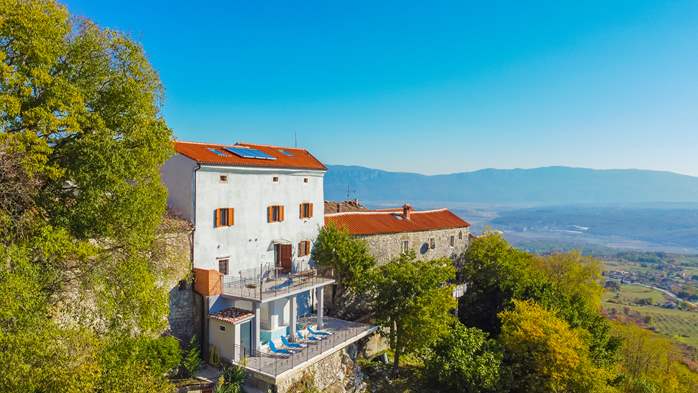 Apartments im Zentrum von Pićan mit Schwimmbad und Aussicht, 26