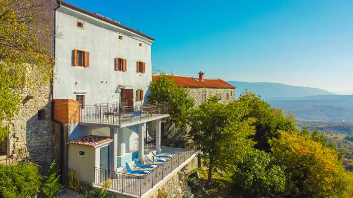 Apartments im Zentrum von Pićan mit Schwimmbad und Aussicht, 23